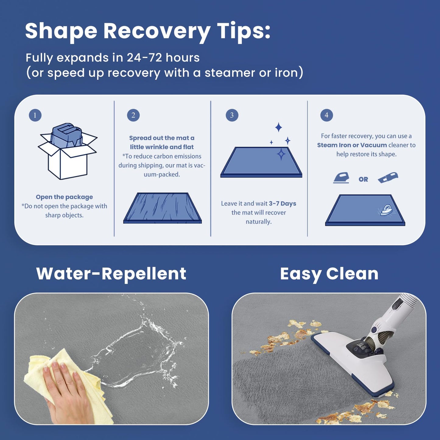 Huloo Sleep Ultra Soft Baby Play Mat for Floor,1.3" Thick Elasti-Foam 50x50 Playpen Mat for Toddlers Infant kids,Non-Slip Backing Safe for Crawling&Tummy Time,Tatami Style (Dark Grey)