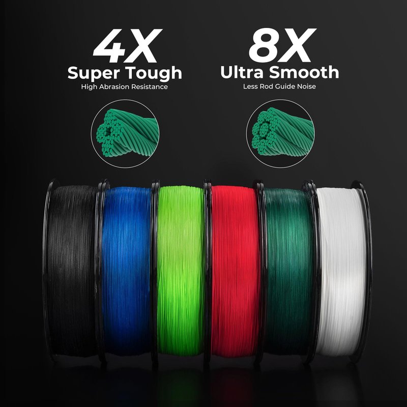 KastKing Superpower ColorShield Braided Fishing Line, Moss Green,30LB,300Yards,X8