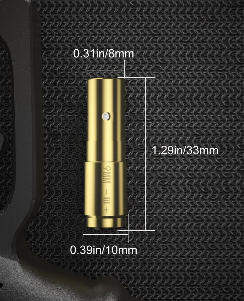 Feyachi Bore Sighting Laser 9mm Red Dot Laser Boresighter for Handgun Pistol with Tail Switch Included