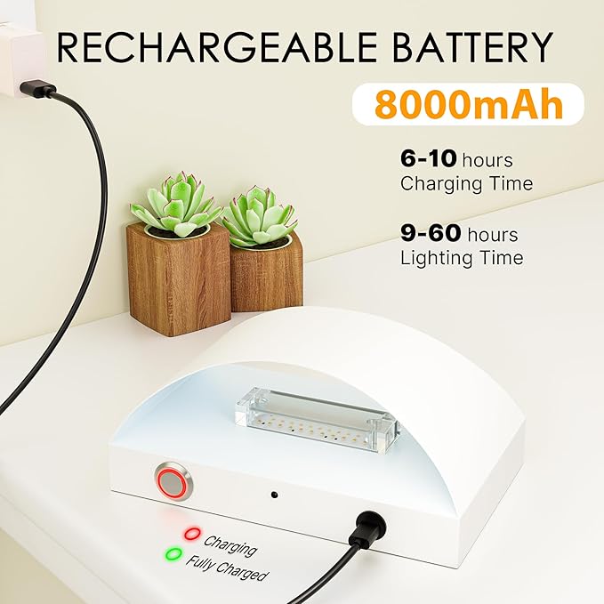 FOLKSMATE Battery Operated Wall Sconces Set of 2, White Rechargeable Wireless Remote & Touch Control Wall Lamps, 3 Color Temperatures, Cordless Dimmable Lamp for Bedroom, Living Room, Hallway