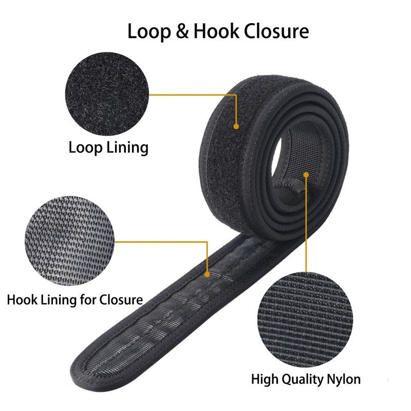 Vianyer 1.5" Inner Belt Loop Liner Belt for Tactical/Duty Outer Belt No Scratch No Metal Buckleless Mechanics Belt M