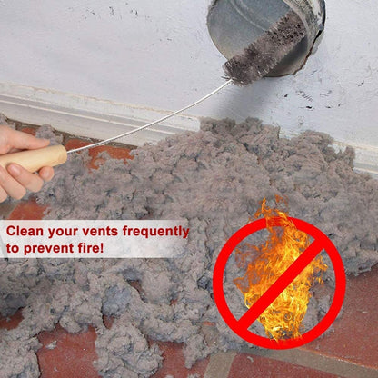 Sealegend 2 Pieces Dryer Vent Cleaner Kit and Flexible Dryer Lint Brush Vacuum Hose Attachment Power Lint Remover Refrigerator Coil Brush