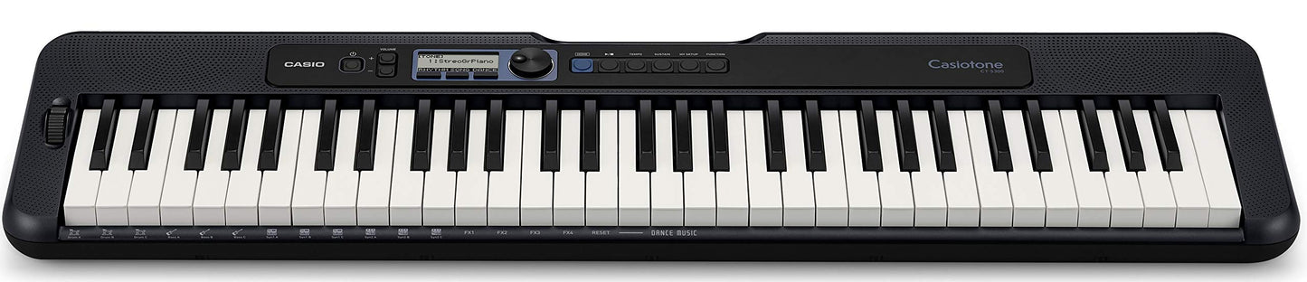 Casio CT-S300 EPA 61-Key Premium Keyboard Package with Headphones, Stand, Power Supply, 6-Foot USB Cable and eMedia Instructional Software