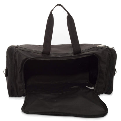 DALIX 21" Blank Sports Duffle Bag Gym Bag Travel Duffel Adjustable Strap in Black