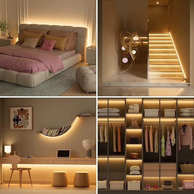 PAUTIX COB LED Strip Light RGBW RGB 2700K Warm White UL Listed 24V Color Changing LED Tape Lights for Ceiling,Cabinets,Bedroom,Party DIY Lighting(Power Supply & Controller Not Included)