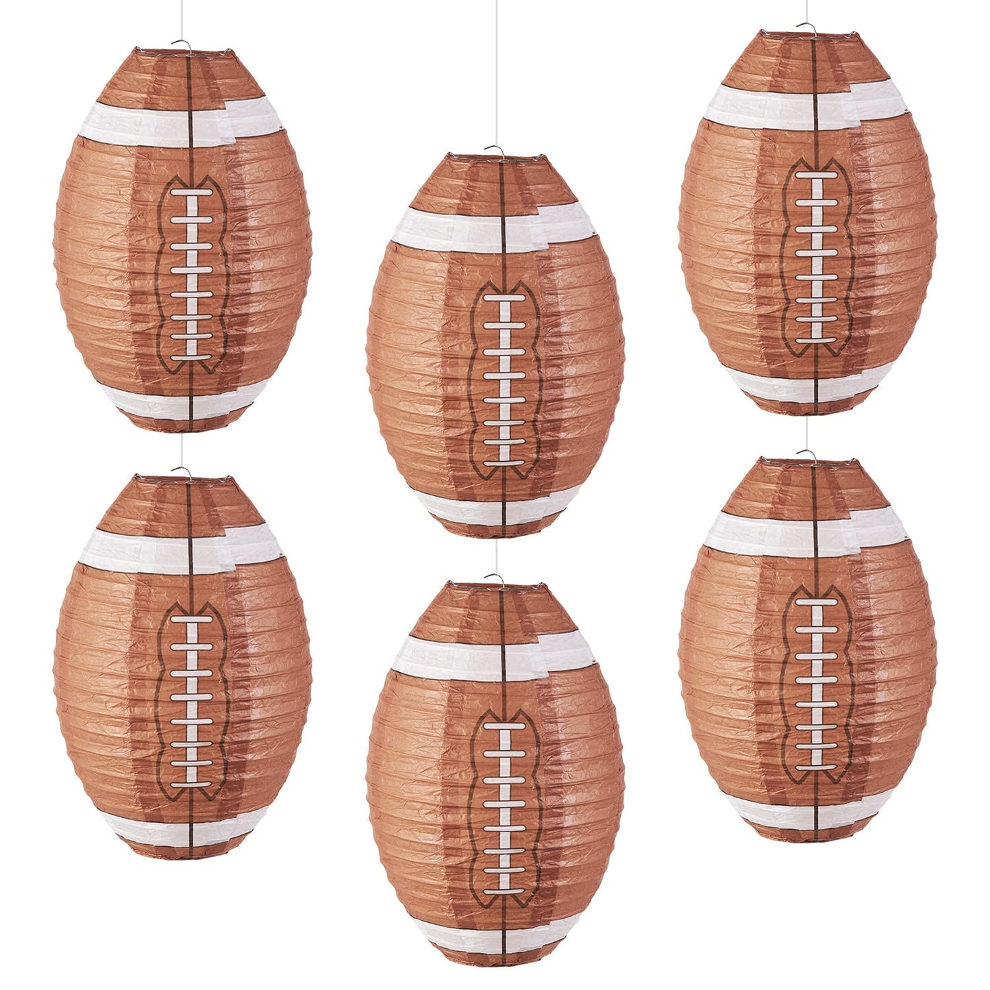 Easy Joy 12 Inch Football Party Decorations Football Lanterns Football Paper Lanterns Football Hanging Lanterns Creative Football Party Decorations