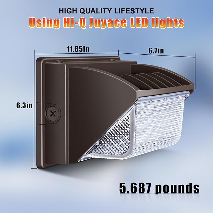 Juyace 150W LED Wall Light Outdoor Flood Lighting 4 Pack 5000K 100-277V IP65 Waterproof for Barn Backyard Warehouse Garage Yard