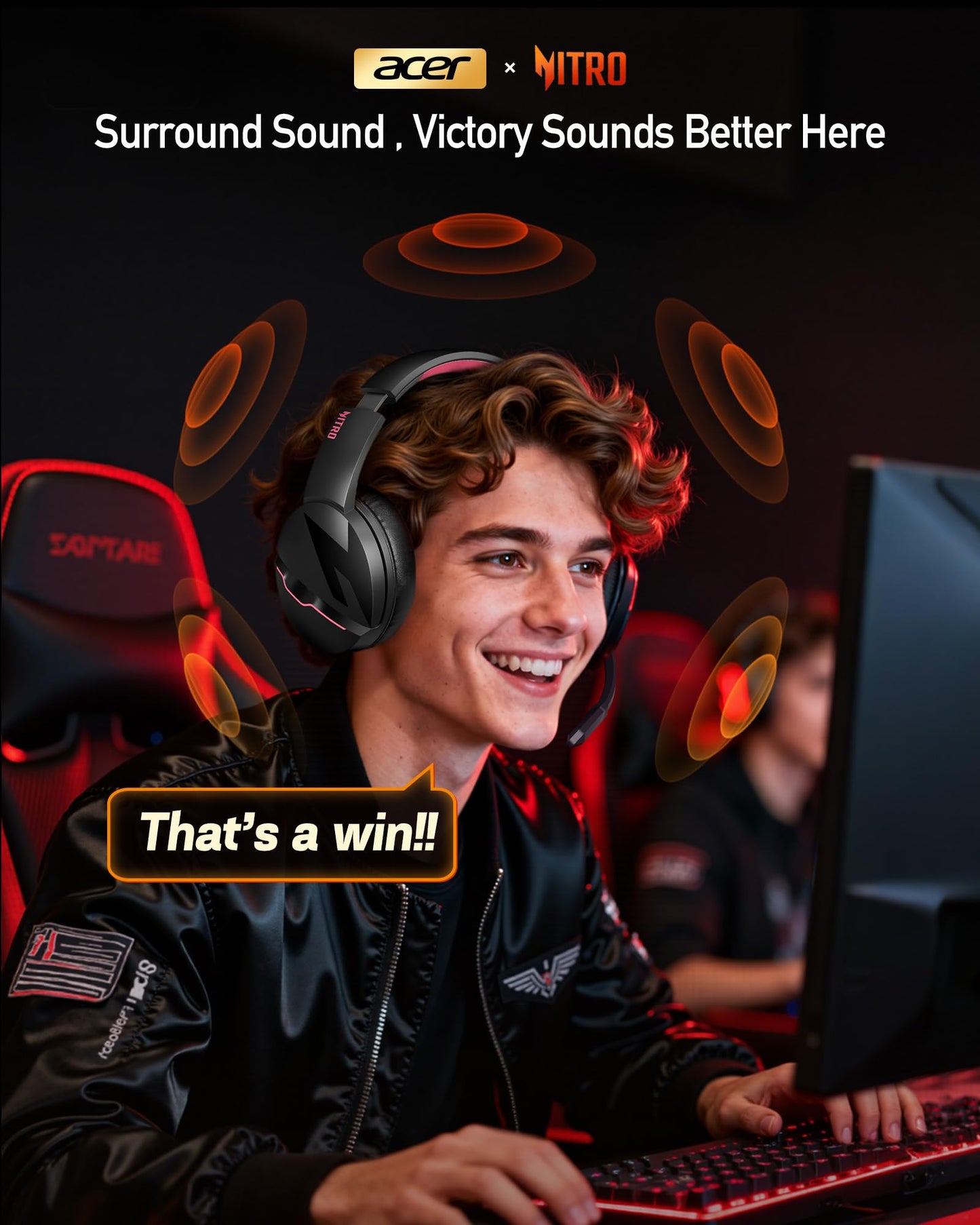 acer Wireless Gaming Headset, PS5 Headset with 2.4GHz for Ps5, Ps4, PC, Switch, Bluetooth 5.3 + 100Hrs Gaming Headphones with Noise Canceling Mic for Laptop, Mobile, Mac, 50mm Drivers (Blackpink)