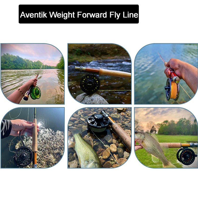 Fly Fishing Floating Line with Welded Loop Weight Forward Fly Lines 100FT (WF6F, Moss Green)