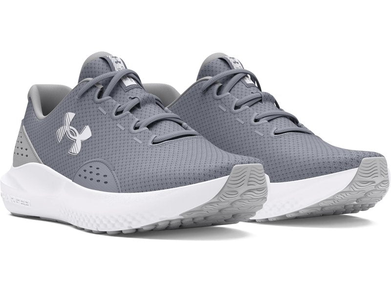 Under Armour Men's Charged Surge 4, (101) Steel/Mod Gray/White, 12.5, US
