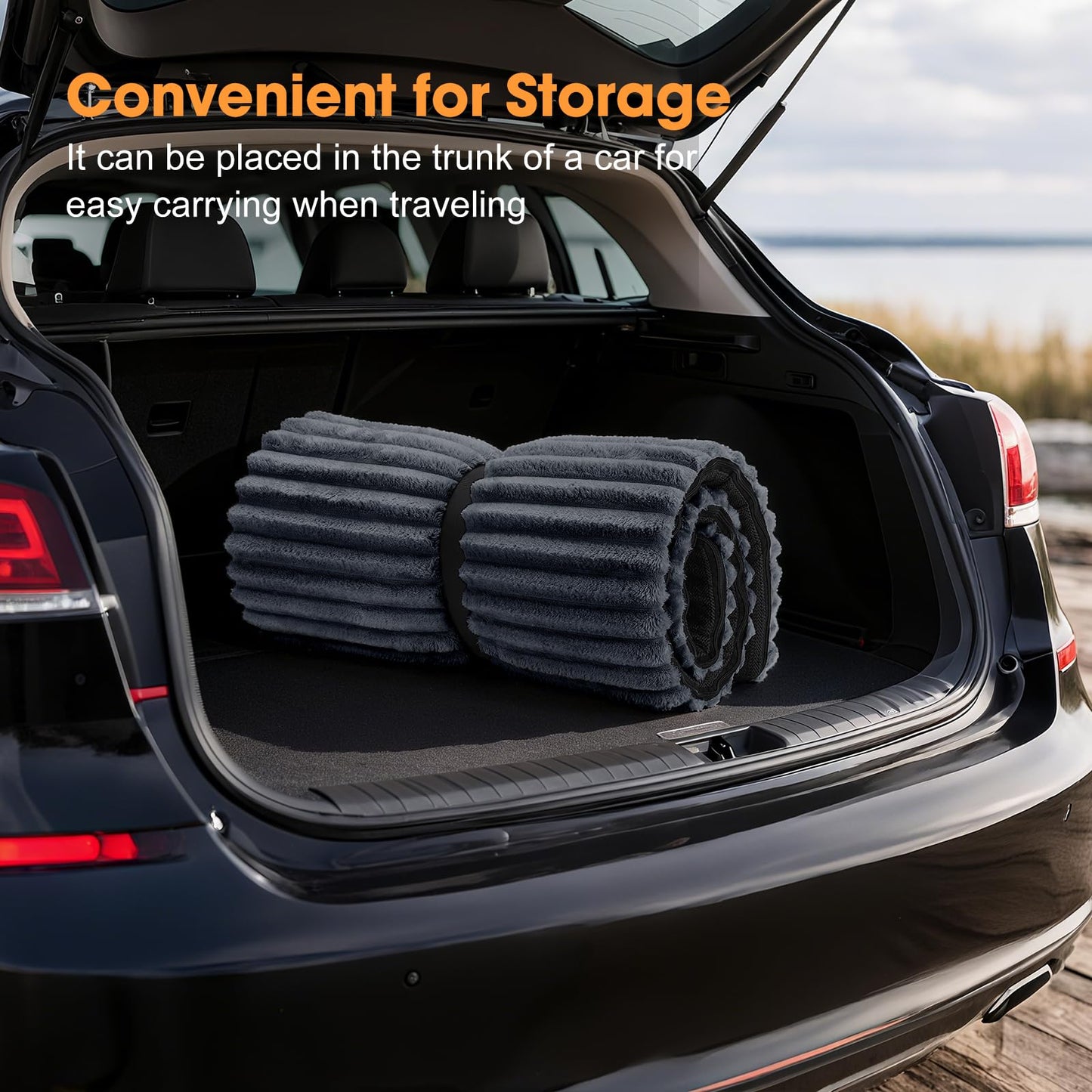 FURTIME Backseat Pet Bed Mat, Non-Slip Dog Bed for Car Back Seat, Washable Travel Pet Mat with Removable Cover, Dog Seat Covers Protector Fit for Backseat Extenders and Trucks SUVs, 54"x 24.8", Grey