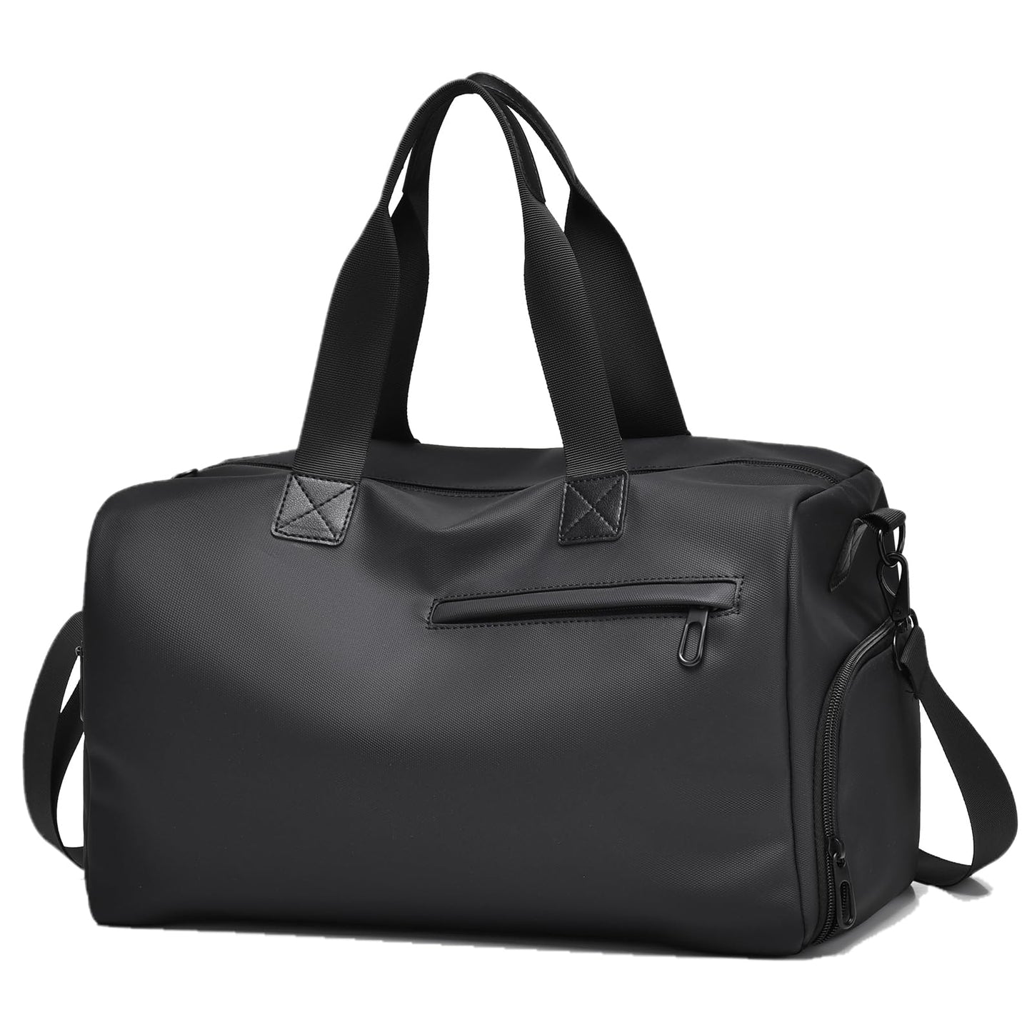 Outplea Small Gym Bag for Men Women, 18L Waterproof Travel Duffle Bag with Shoe Compartment & Wet Pocket, Carry on Personal Item Bags for Travel Airplane, Black