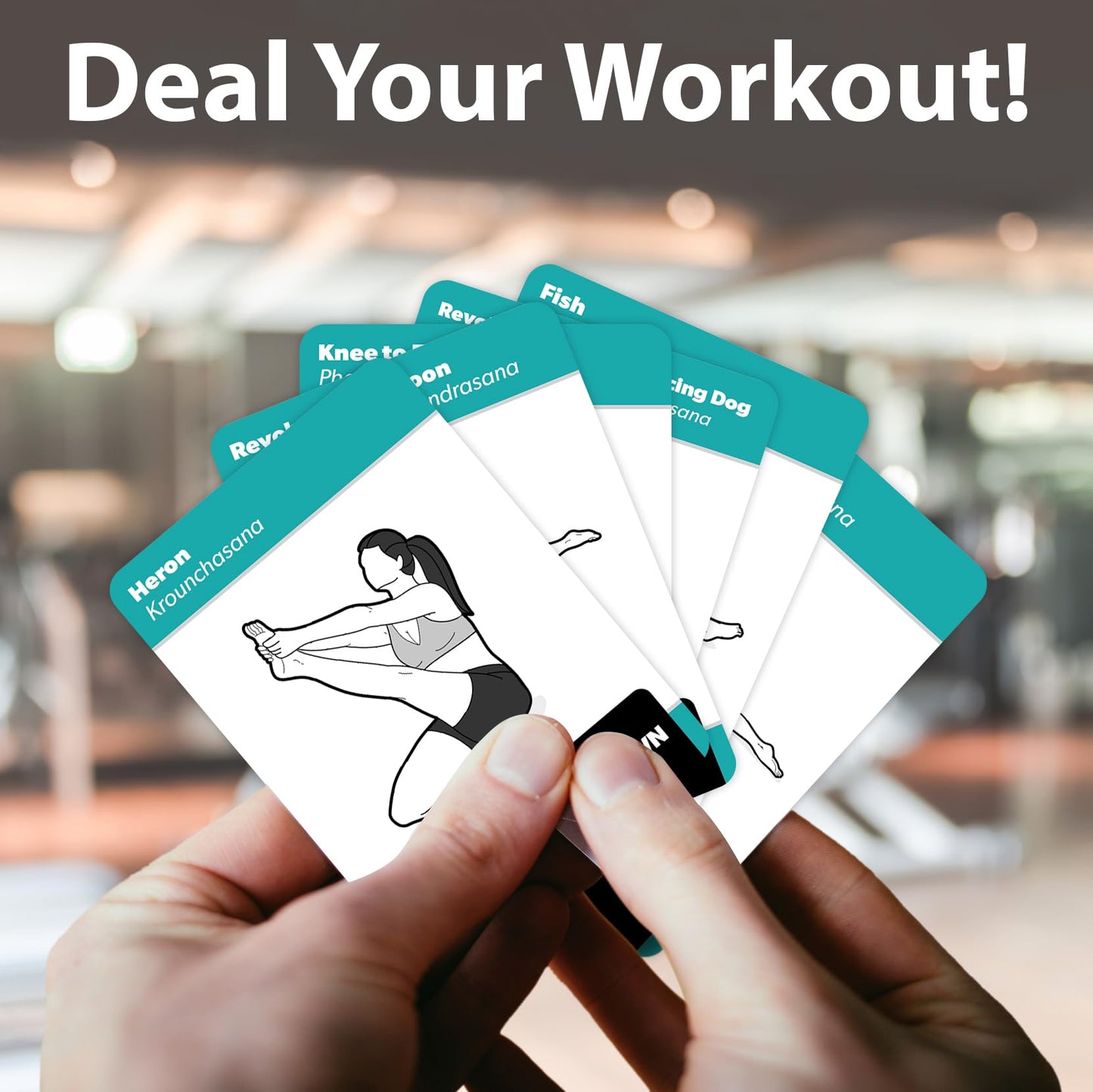 Palace Learning Yoga Pose Exercise Cards Volume 2 - Yoga Positions and Workout Fitness Cards with Over 50 Poses - 2.5" x 3.5"