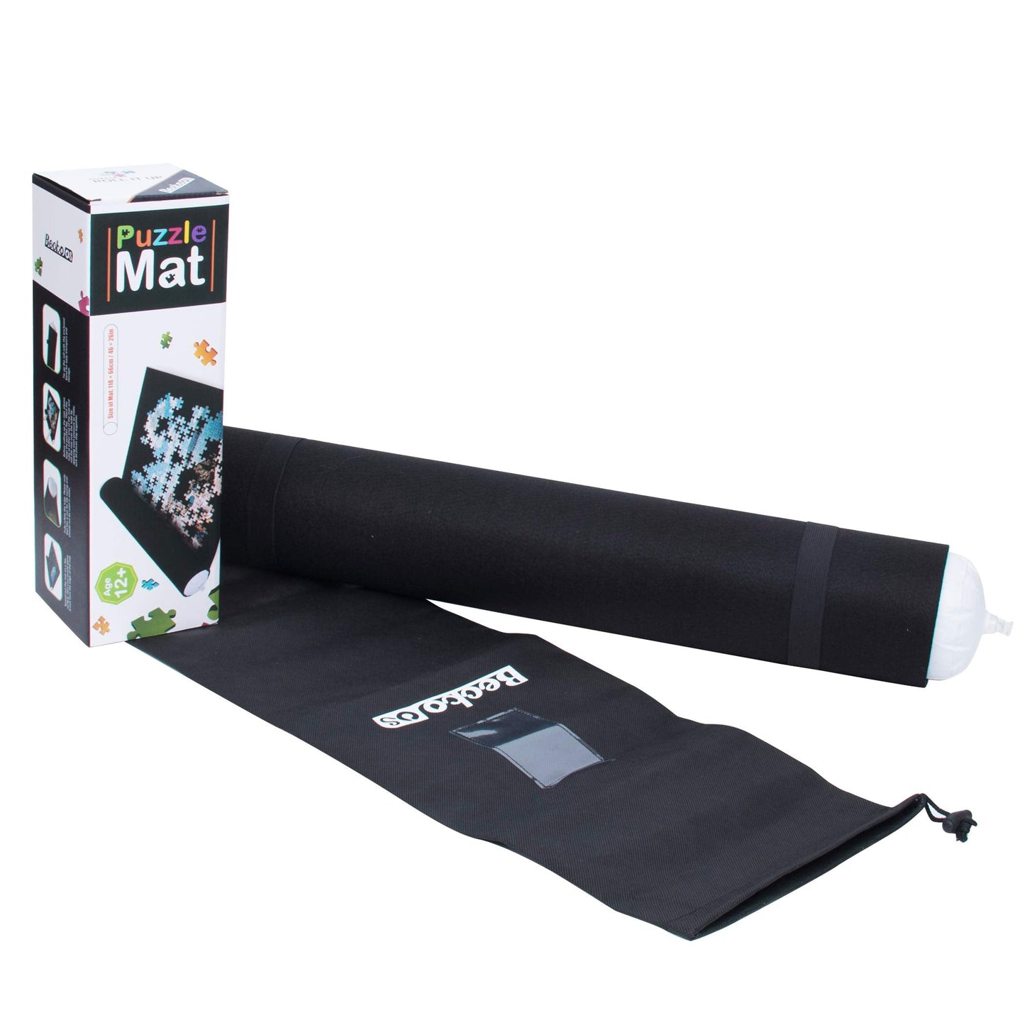 Becko US Puzzle Mat Roll Up with Drawstring Storage Bag, Felt Rollup Mat for Easy Transport & Storage, Portable Puzzle Board Puzzles Saver Keeper for Jigsaw Puzzles Up to 1500 Pieces