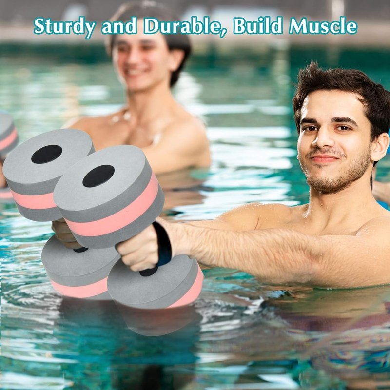 Water Dumbbells Set of 2 - High-Density EVA Foam for Pool Resistance Training | Ideal for Water Aerobics