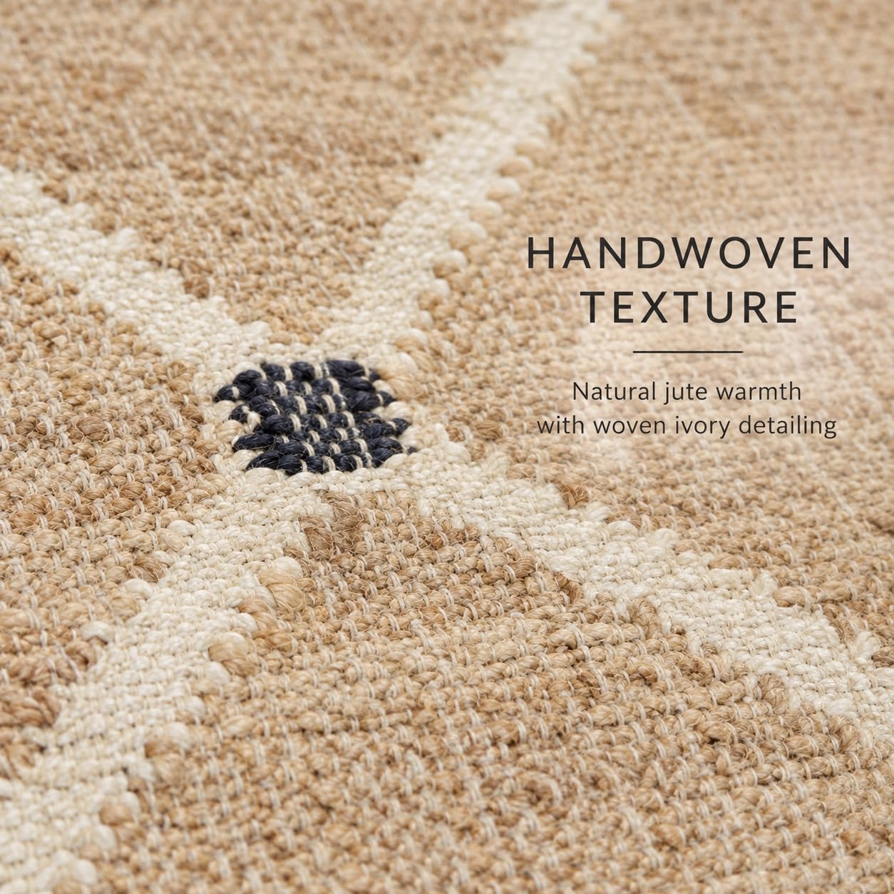 Jute Runner Rug 2.5'x8, Hand Woven Area Rug - Handcrafted Premium Geometric Design, Indoor Natural Fiber Hallway Jute Rug - Rustic Farmhouse Carpet for Kitchen, Entryway, Hallway, Bedroom - Natural