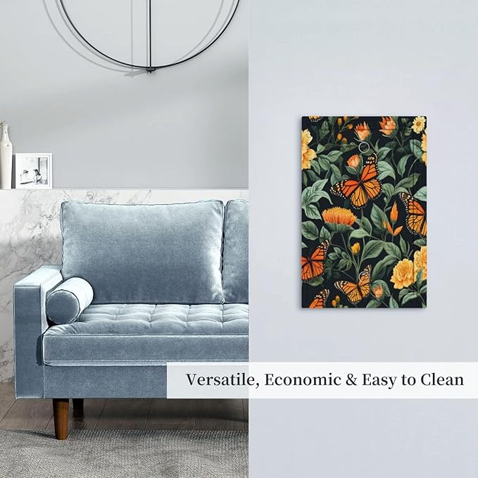 Butterflies Flower Garden Light Switch Covers No Device Wall Plate 1 Gang Decorative Blank Switchplate Electrical Faceplate for Country Living Bedroom Decor