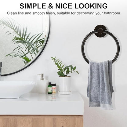 SetSail Towel Holder for Bathroom Wall Screw-in Towel Ring Stainless Steel Hand