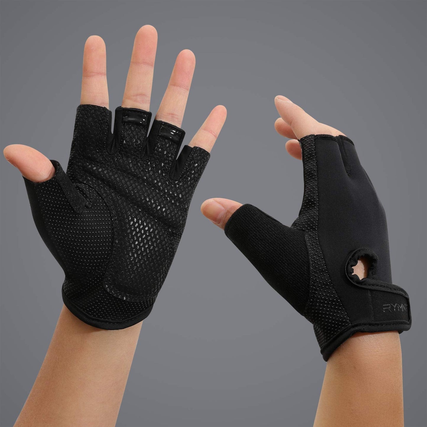 ZEROFIRE Workout Gloves for Women Men - Weight Lifting Gloves with Full Palm Protection & Extra Grip for Women Gym, Weightlifting, Weight Lift, Rowing, Exercise, Sport, Cycling.Black-Large