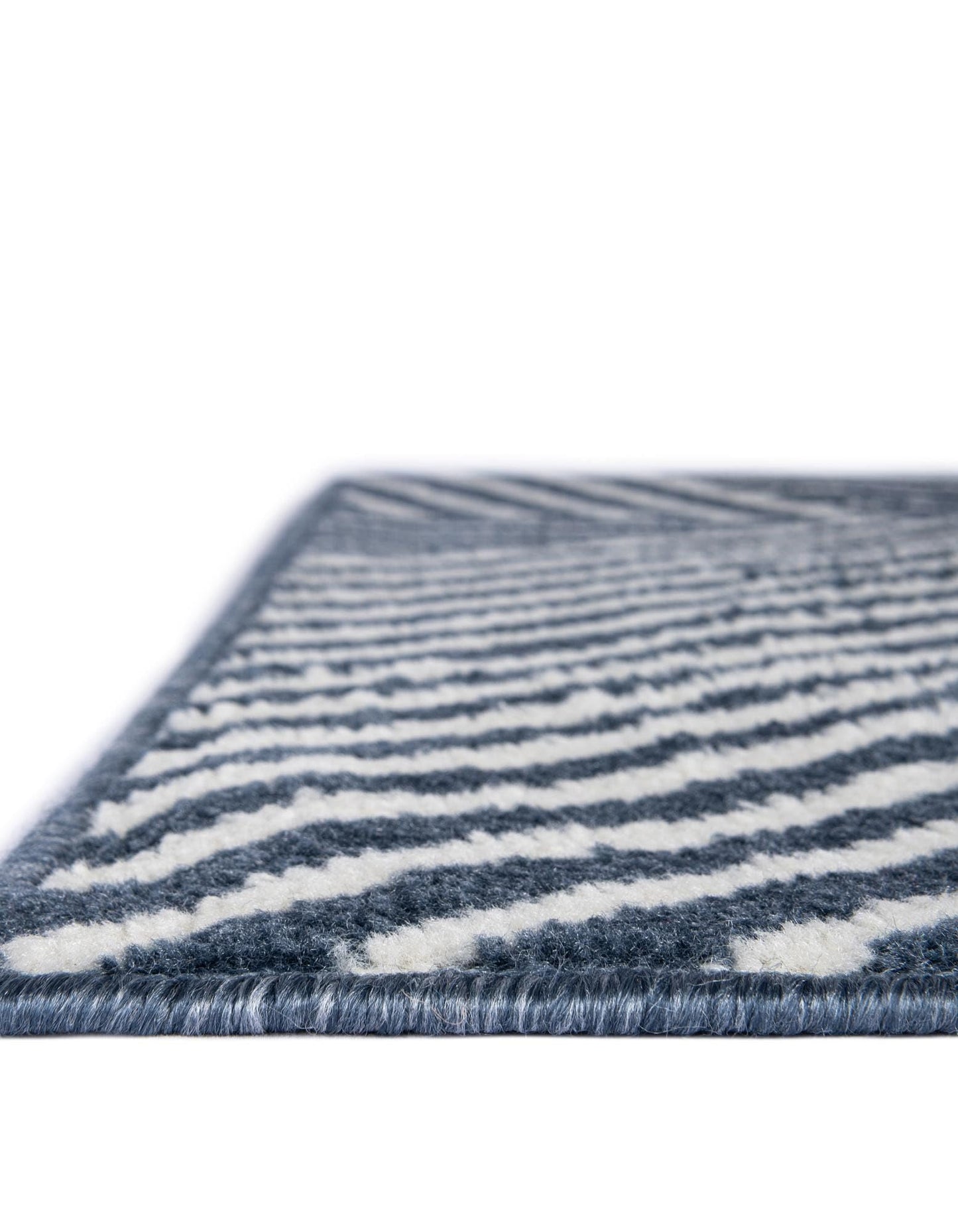 Rugs.com - Oslo Rug – 8 Ft Square Blue Easy-Clean Area Rug – Modern Geometric Pattern, Ideal for Living Rooms, Bedrooms, and Home Offices