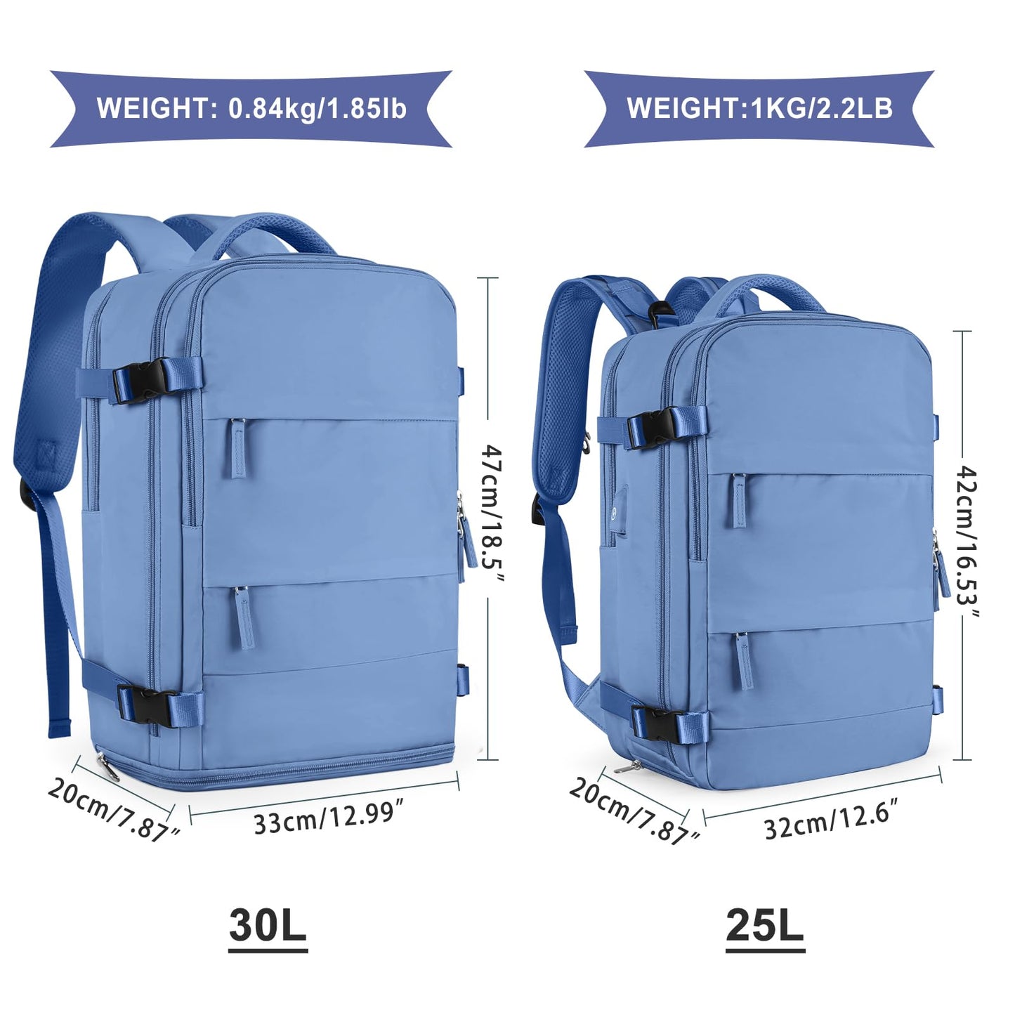 coowoz Travel Backpack Carry On for Women Man Gym Backpacks with Laptop Compartment Mochila de Viaje Teacher Personal Item Backpack Airplane Accessories Must Haves Grey Small