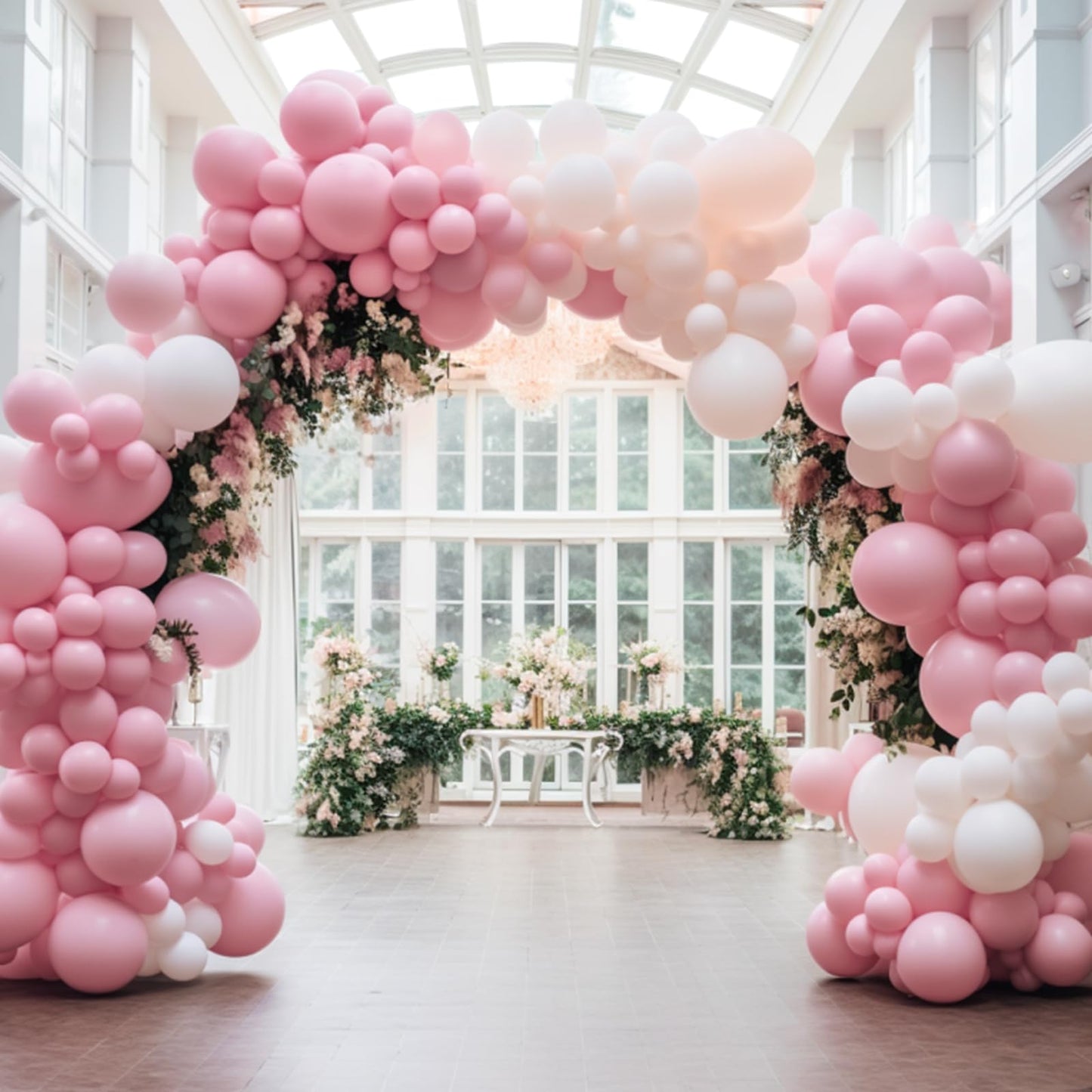 rubfac Pastel Pink Balloons, 146pcs Different Sizes Pack of 36 18 12 10 5 Inch for Balloon Garland Arch as Valentine's Day Graduation Wedding Birthday Baby Shower Anniversary Party Decorations