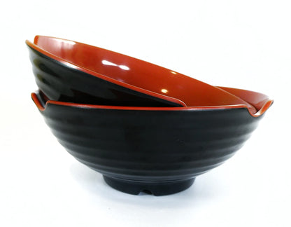 4 XL Ramen bowl set. 12 Pieces Pho Bowls. Asian Japanese soup. Utensil: Spoons and Chopsticks kit. Melamine, Large 52 oz. Noodles, Rice, Udon, Thai, Chinese, Korean, Udon, Wonton, Miso, 9 inch