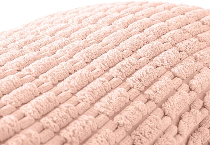 Fancy Homi Blush Pink Long Body Lumbar Lumbar Decorative Throw Pillow Covers 20x54 Inch for Bed Couch Bedroom Bench, Soft Corduroy Rectangle Solid Pillow Case, Rustic Farmhouse Boho Room Decor
