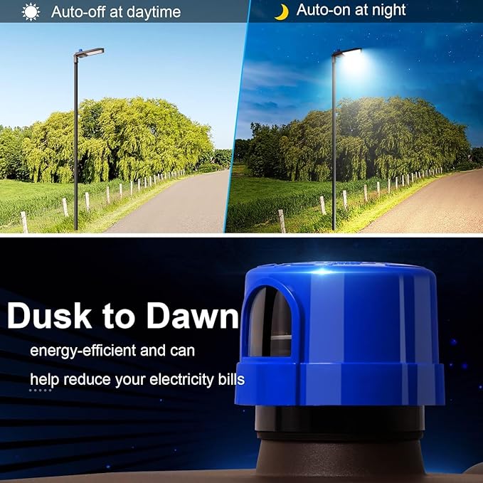 ledmo LED Parking Lot Light 300W, Outdoor Commercial Area Street Security Lighting Fixture with Photocell Sensor and Slip Fitter Mount - Energy-Efficient, Durable Design 5000K(3 Pack)