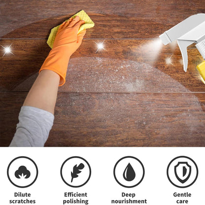 Quatrel Wood Polish Spray,Essential Oil Wax,Polish And Cleaner,Natural Wood Polish Spray For Living Rooms,Kitchens,Wood Furniture Floors (2PCS)