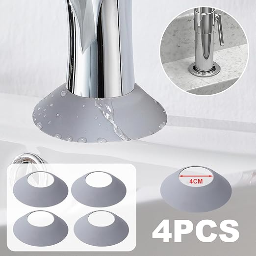 Small Sink Faucet Splash Handle Drip Guard Mat Silicone Pad Protectors Behind