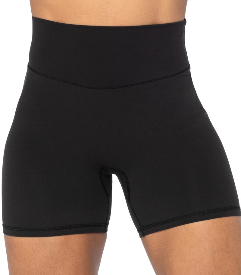 Sunzel Women's Biker Shorts in High Waist Tummy Control with No Front Seam 5" Black+Blue (2 Pack) X-Large