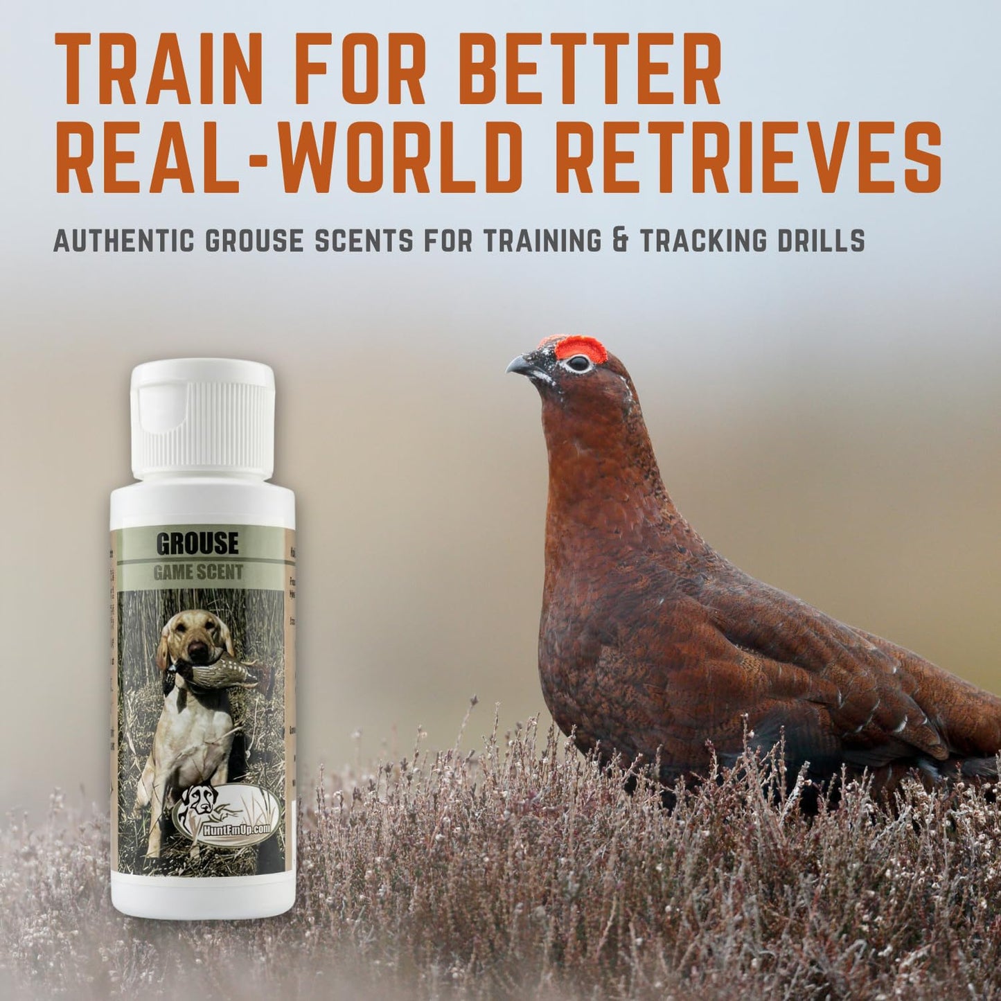 HuntEmUp Grouse Hunting Training Scent Kit for Dogs, 2oz – Scents to Field-Train Hunting Dog for Tracking and Retrieving Grouses for Upland Hunts