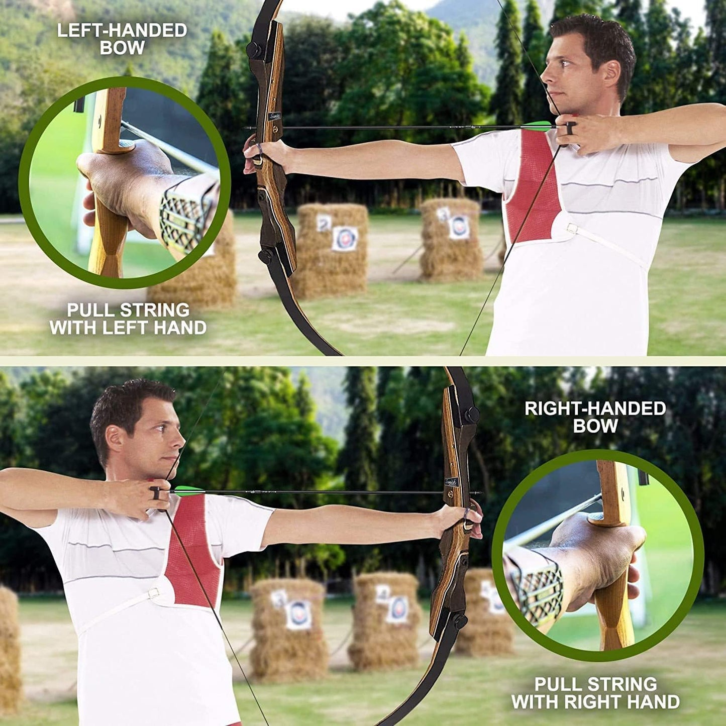 Samick Sage Archery Takedown Recurve Bow 62 inch - Bows for Teens to Adults - Beginners to Advanced, for Hunting & Target Practice, 55LB Draw Weight Left Handed