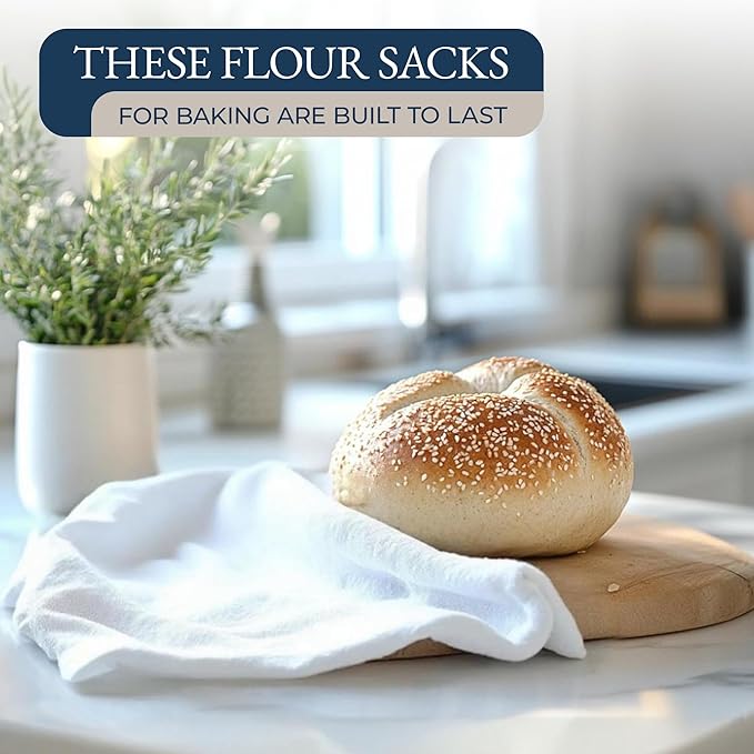 LANE LINEN Flour Sack Dish Towels Set