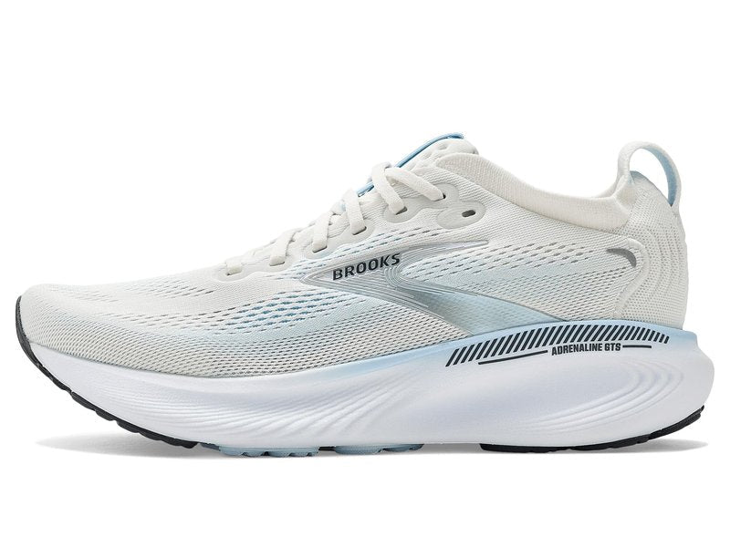 Brooks Women’s Adrenaline GTS 25 Supportive Running & Walking Shoe - Star White/Nantucket/Chrome - 10 Medium