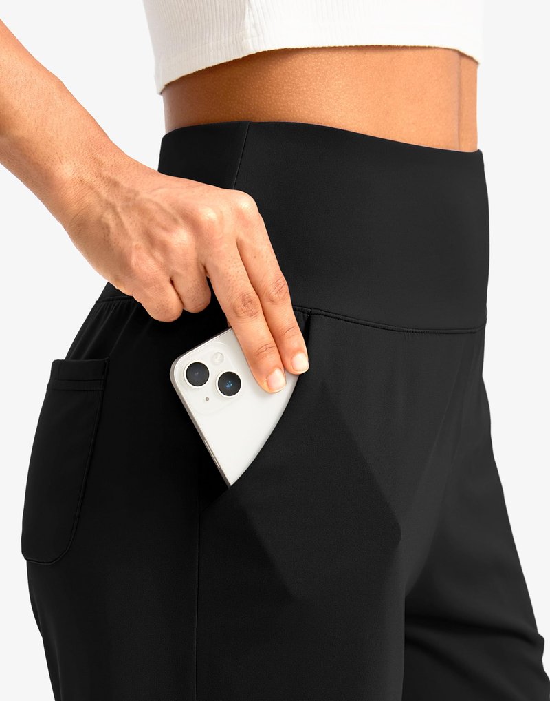 G Gradual Women's Bermuda Long Shorts with Pockets 7" High Waisted Knee Length Shorts for Women Walking Athletic Workout(Black-L7,3XL)