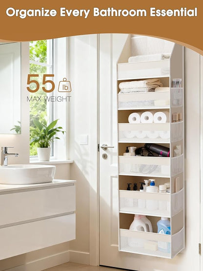 Criusia Over the Door Organizer, 6-Shelf Closet Hanging Storage