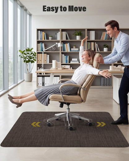 Asrug Office Chair Mat for Hardwood Floor Mats 36" x 48" Desk Computer Chair Mat for Rolling Chair PVC Plastic Durable Non-Slip Under Desk Rug,Hard Floor Protector for Office Home, Dark Brown