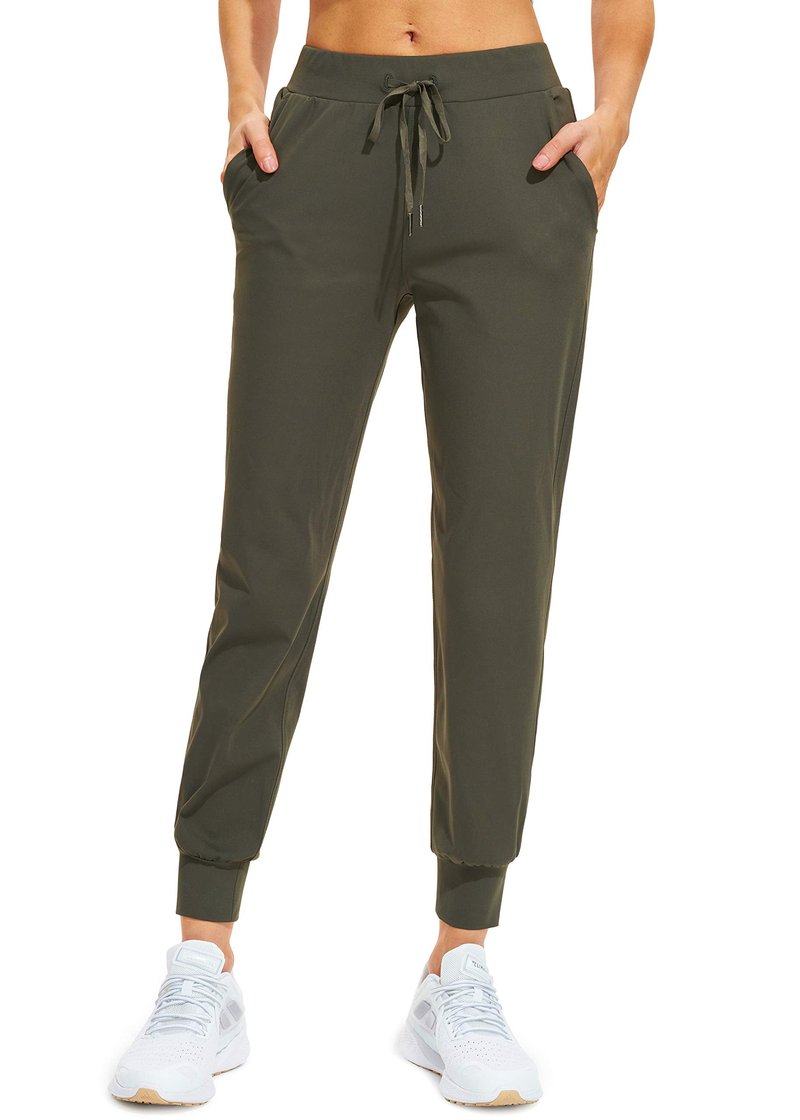 Libin Joggers for Women Petite/Regular/Tall Dance Sweatpants Athletic Workout Tapered Lounge Casual Teacher Pants for Running Yoga Cloths, Olive Green XS