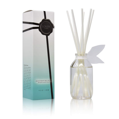 LOVSPA Reed Diffuser Set, Smoked Vanilla Scented Oil Diffuser with Sticks, Home Fragrance Accessories for Bathroom Shelf Decor, Aroma Diffusers for Home or Office Fall Decor, USA Made