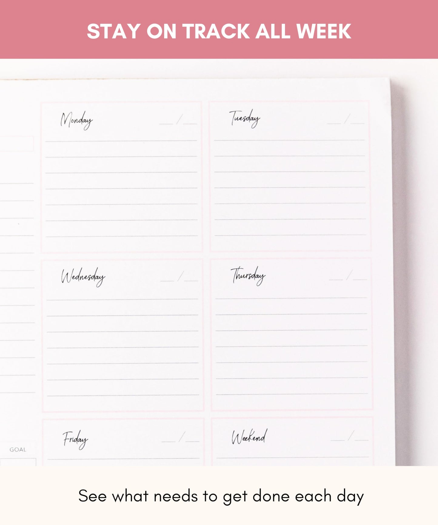 Lamare Weekly Planner Notepad – Premium Undated Weekly To Do List Notepad for School, Home & Office Day Planner, Desk To Do List Pad and Productivity Planning Pad