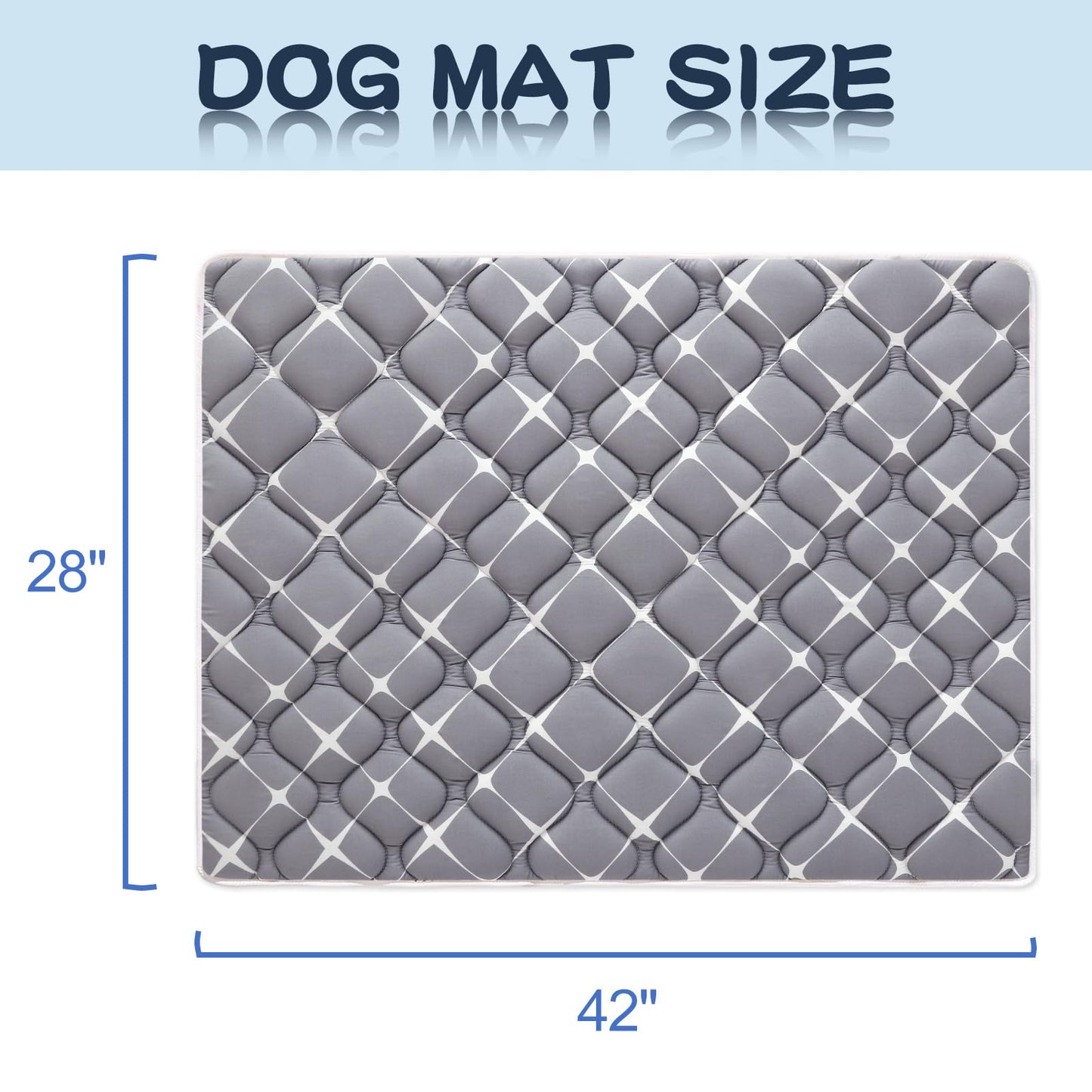 Bubble bear Dog Crate Mat - Ultra Soft, Washable & Anti-Slip Kennel Pad for Small/Medium/Large Dogs, Dark-Hued to Hide Stains (42"x28")