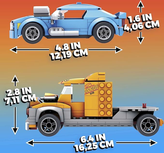 MEGA Hot Wheels Muscle Bound Building Set With 355 Pieces Authentic Details Features and Easter Eggs Colector Gift Set For Adult Builders