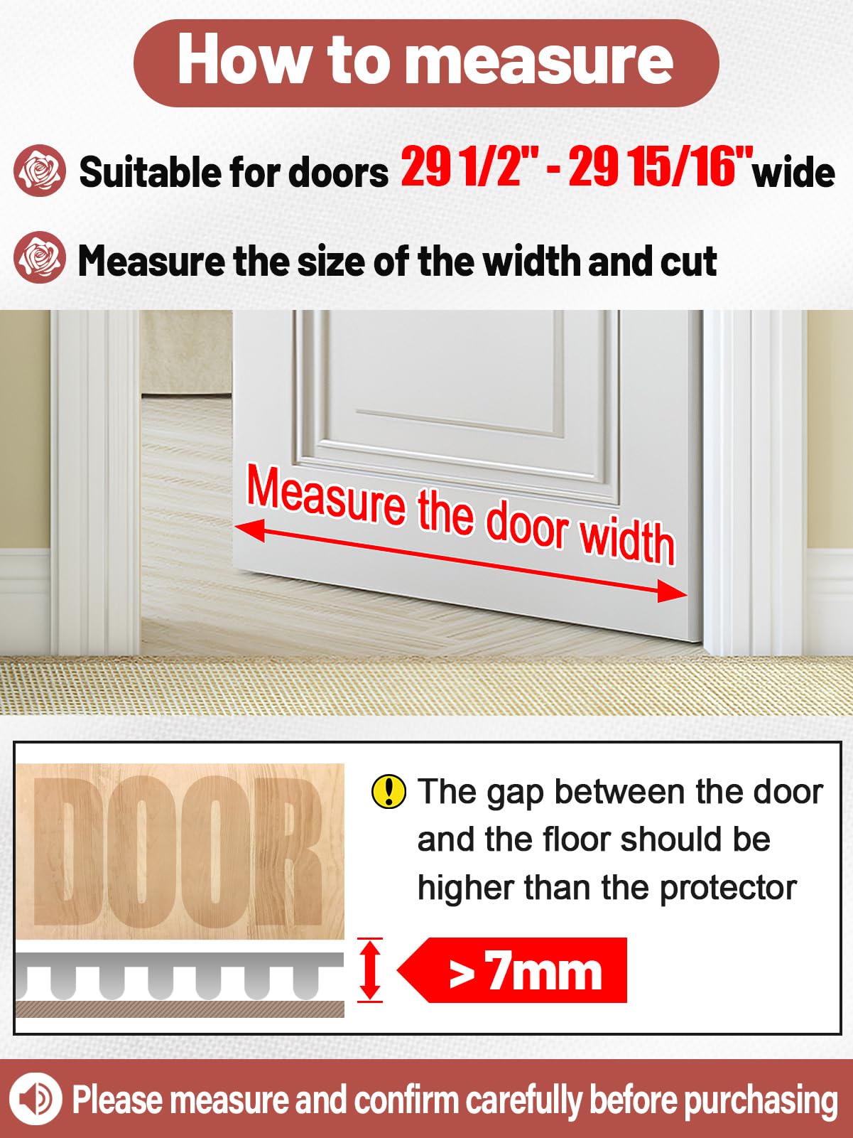 8.2Ft(L) Carpet Protector for Pets - Anti-Slip Cat Carpet Protector, Scratch Resistant Pets Scratch Stopper, Easy to Cut Floor Runner Under Doorway to Prevent Tearing