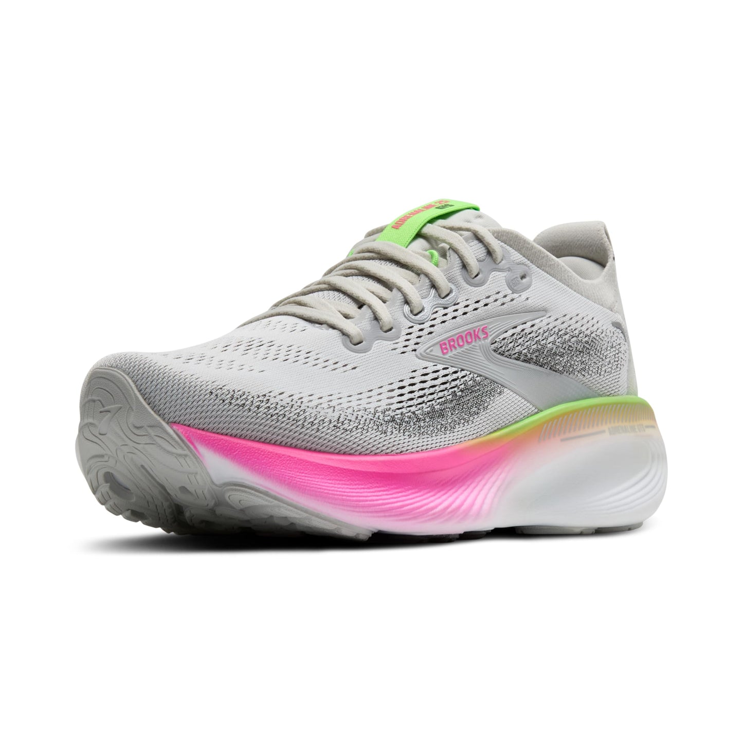 Brooks Women’s Adrenaline GTS 25 Supportive Running & Walking Shoe - Oyster/Pink/Green - 9 Medium