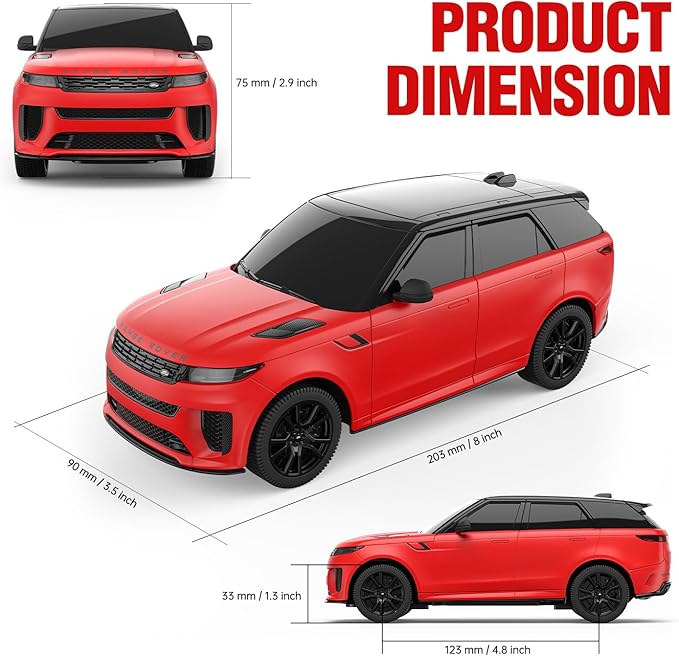 RC Range Rover Toy Car Rastar 1/24 RC Car Range Rover Sport SV Remote Control Car for Adults Boys