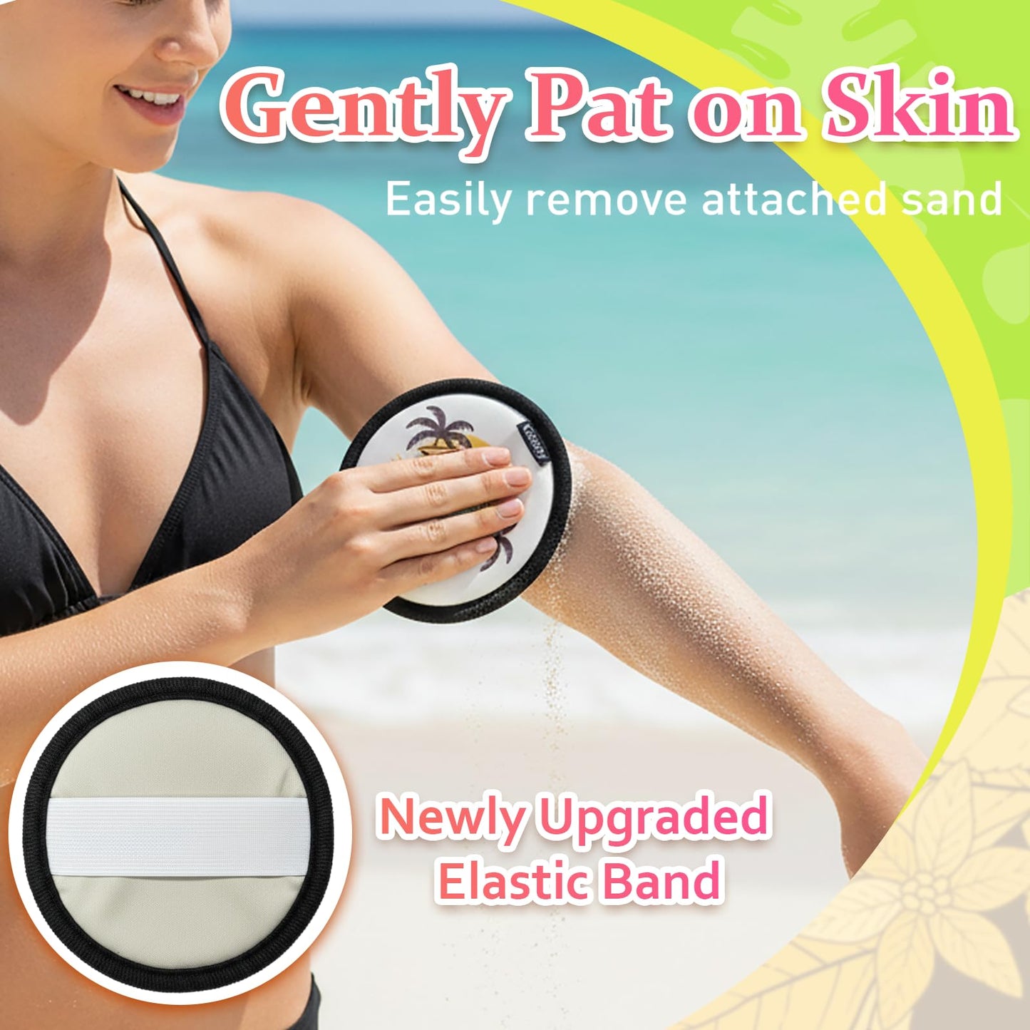 Katroiy Beach Sand Remover Sand Eraser Wipe Mitt Sand Remover for Beach Family Women 2026 Summer Vacation Essentials European Mexico Costa Rica Bahamas Trip Must Haves Hawaii Honeymoon Accessories