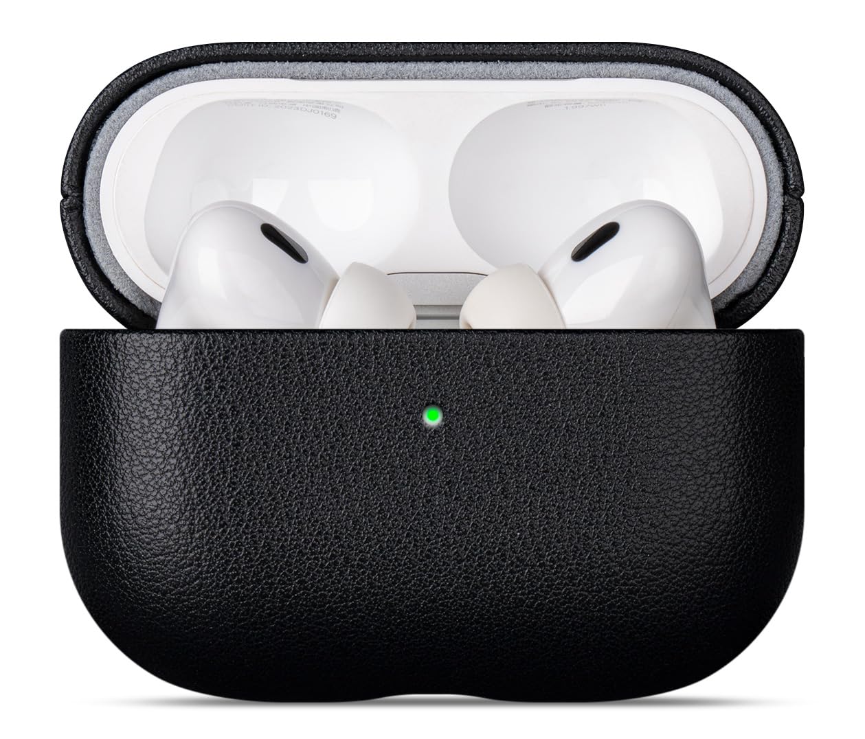Lopie Leather Case Compatible with AirPods Pro 3rd Generation, Protective Hard Cover Fully-Wrapped with Top Grain Leather, Handmade for AirPods Pro 3 Case Cover (Not for AirPods Pro 2nd Gen) - Black