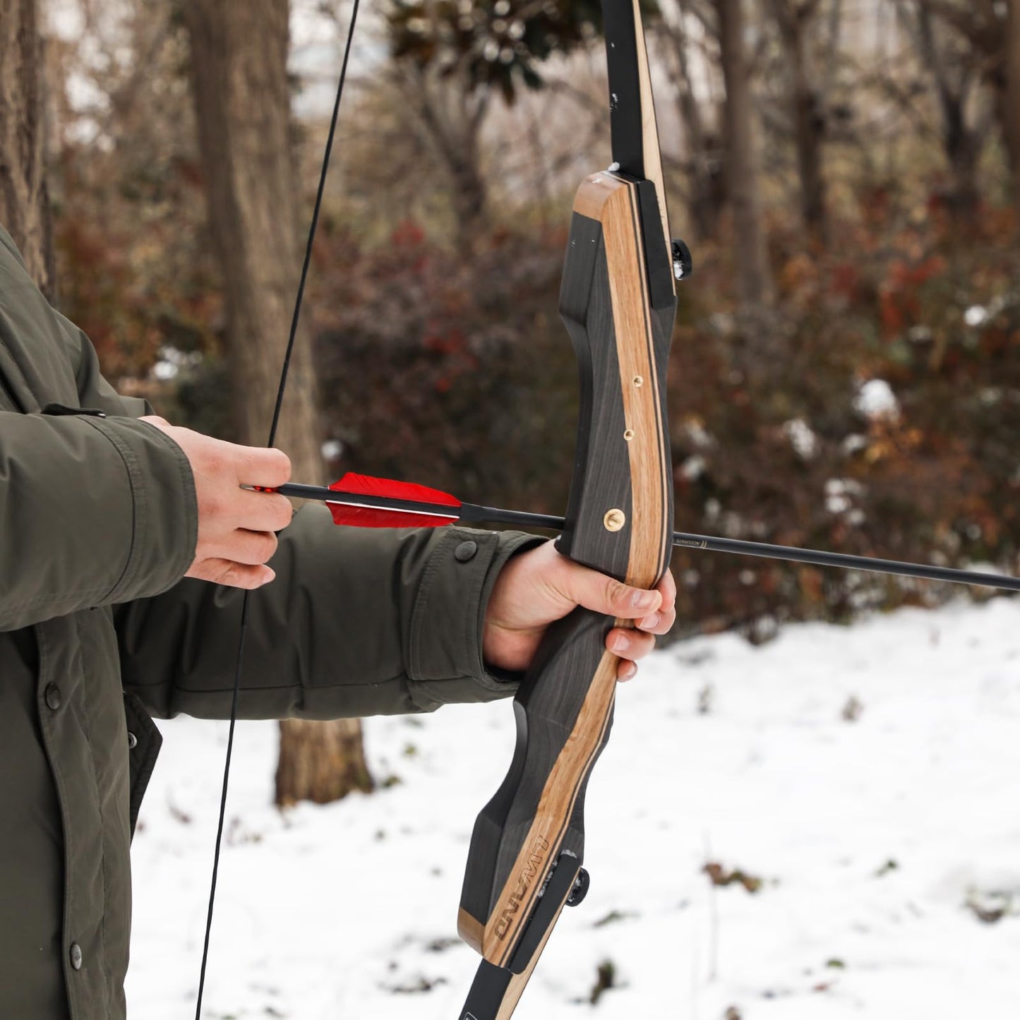 LWANO Archery Takedown Recurve Bow 62", Right Handed, 25-50 Lbs